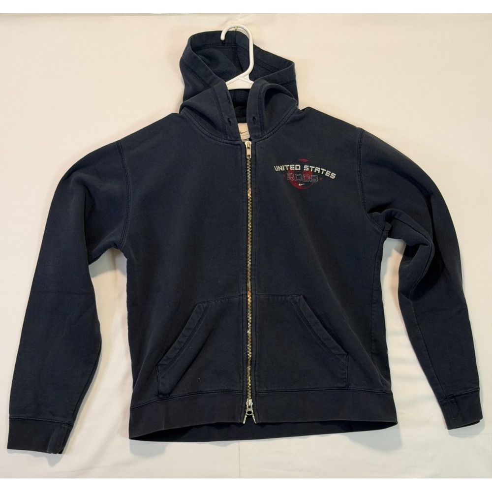Nike 2003 United States National Soccer Team Hoodie Jacket Size Youth M 8-10 Zip - Picture 1 of 9